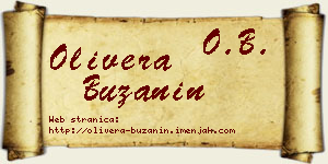 Olivera Bužanin vizit kartica